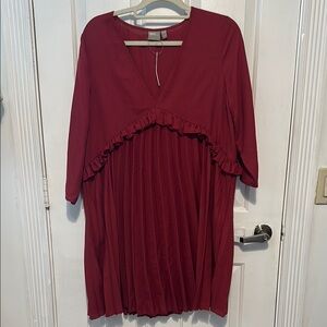 Asos Wine Dress with 3/4 Sleeves